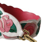 Dolce & Gabbana White Floral Leather Accessory Shoulder Strap