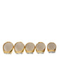 Dolce & Gabbana Gold Brass ROYAL Enamel Set of 5 Ring