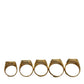 Dolce & Gabbana Gold Brass ROYAL Enamel Set of 5 Ring