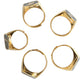 Dolce & Gabbana Gold Brass ROYAL Enamel Set of 5 Ring