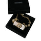 Dolce & Gabbana Gold Brass Clear Crystal Bow Chain Choker Necklace