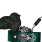 Dolce & Gabbana Green Satin Bird Crystal Women Hair Clip