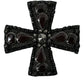 Dolce & Gabbana Black Crystals Embellished Cross Pin Brooch