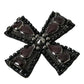 Dolce & Gabbana Black Crystals Embellished Cross Pin Brooch