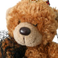 Dolce & Gabbana Brown Teddy Bear Gold Crystal Crown Hair Band Diadem