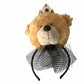 Dolce & Gabbana Brown Teddy Bear Gold Crystal Crown Hair Band Diadem