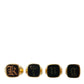 Dolce & Gabbana Gold Brass KING Enamel Set of 4 Ring