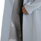 Dolce & Gabbana Blue Double Breasted Long Trench Coat Jacket