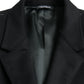 Dolce & Gabbana Black Wool Cashmere Trench Coat Jacket