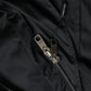 Dolce & Gabbana Black Polyester Hooded Long Windbreaker Jacket