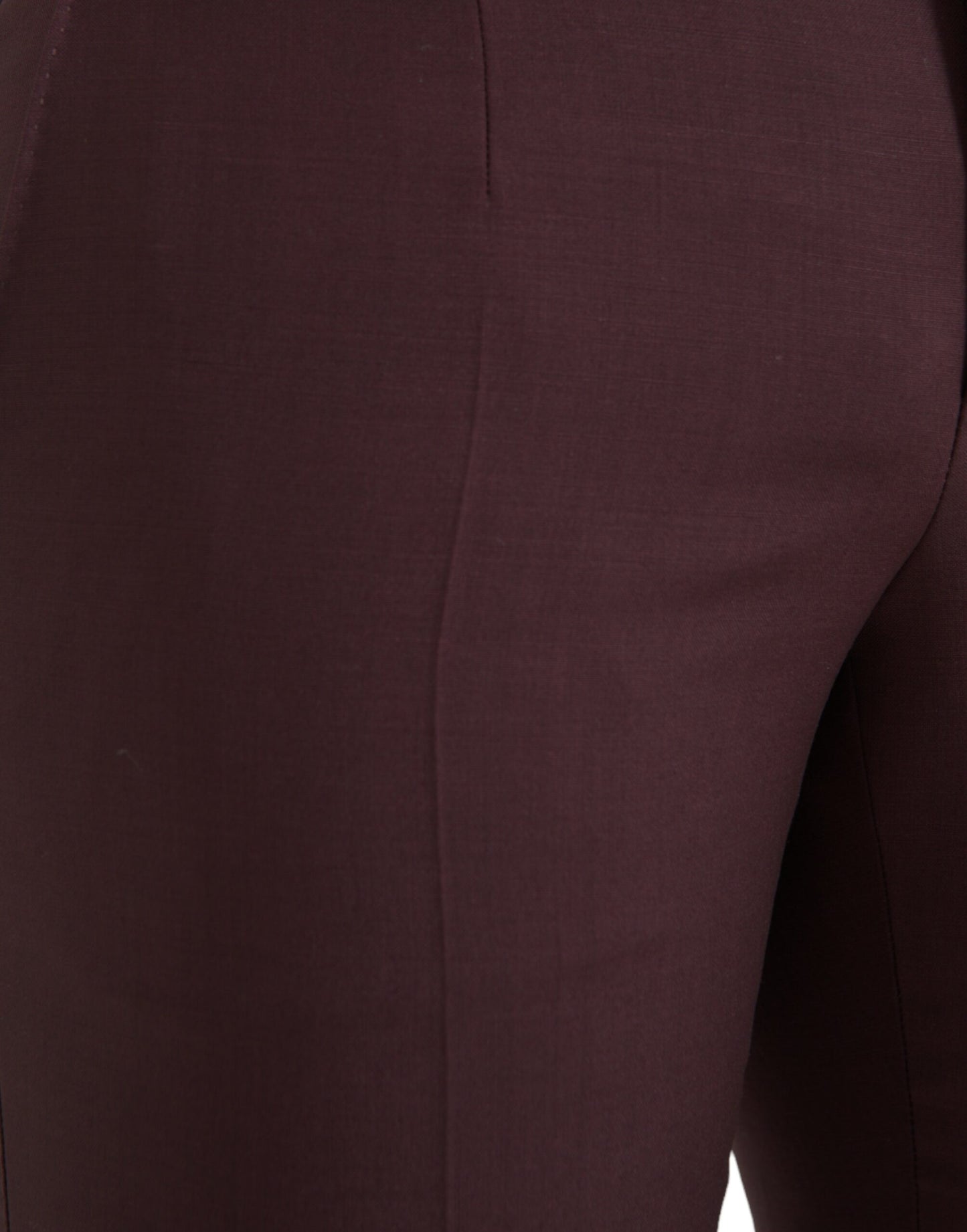 Dolce & Gabbana Maroon Wool Men Slim Fit Dress Pants