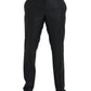 Dolce & Gabbana Black Wool Silk Skinny Dress Pants