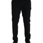 Dolce & Gabbana Black Cotton Velvet Skinny Pants