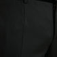 Dolce & Gabbana Black Silk Men Skinny Dress Pants