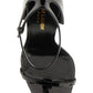 Saint Laurent Black Calf Leather Opyum Sandals