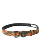 Dolce & Gabbana Patchwork Python Leather Logo Buckle Belt Men