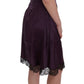 Dolce & Gabbana Elegant Purple Silk Lace Shift Dress