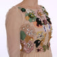 Dolce & Gabbana Elegant Floral Embroidered Silk Maxi Dress