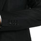 Dolce & Gabbana Black Wool Notch SingleBreasted Coat Blazer