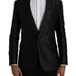 Dolce & Gabbana Black MARTINI Single Breasted Coat Blazer