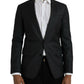 Dolce & Gabbana Black Stripe MARTINI Single Breasted Coat Blazer