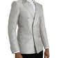 Dolce & Gabbana Off White MARTINI Double Breasted Coat Blazer