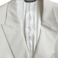 Dolce & Gabbana White Wool MARTINI Double Breasted Blazer