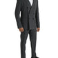 Dolce & Gabbana Gray Plaid Wool MARTINI Formal 2 Piece Suit