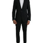 Dolce & Gabbana Black Wool MARTINI Formal 2 Piece Suit