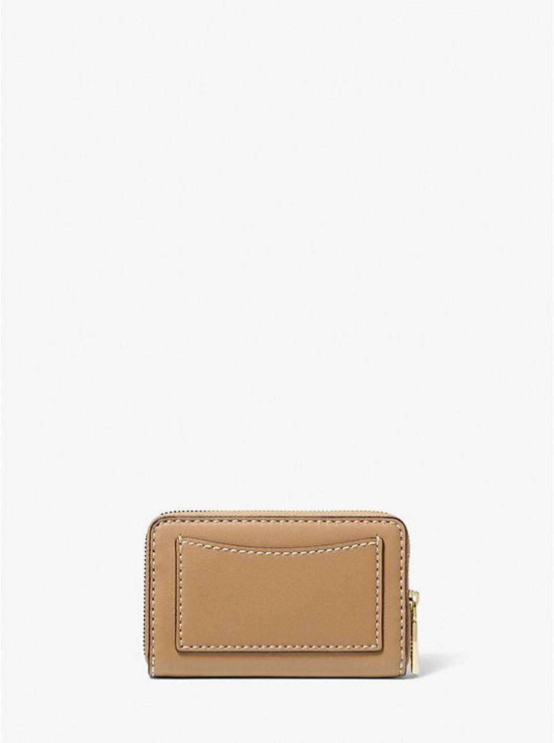 Jet Set Small Topstitched Leather Wallet