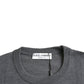 Dolce & Gabbana Dark Gray Wool Crew Neck Pullover Sweater