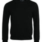 Dolce & Gabbana Black Cotton Long Sleeves Sweatshirt Sweater