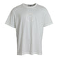 Dolce & Gabbana White Logo Embossed Cotton Crewneck T-shirt