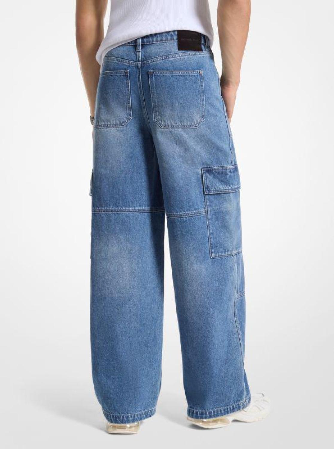 Denim Cargo Jeans