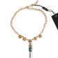 Dolce & Gabbana Elegant Gold Crystal Statement Necklace