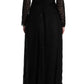 Dolce & Gabbana Elegant Black Sheath Long Sleeve Dress