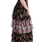 Dolce & Gabbana Elegant Floral Shift Dress in Multicolor Silk Blend