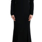 Dolce & Gabbana Elegant Full Length Sheath Gown in Black