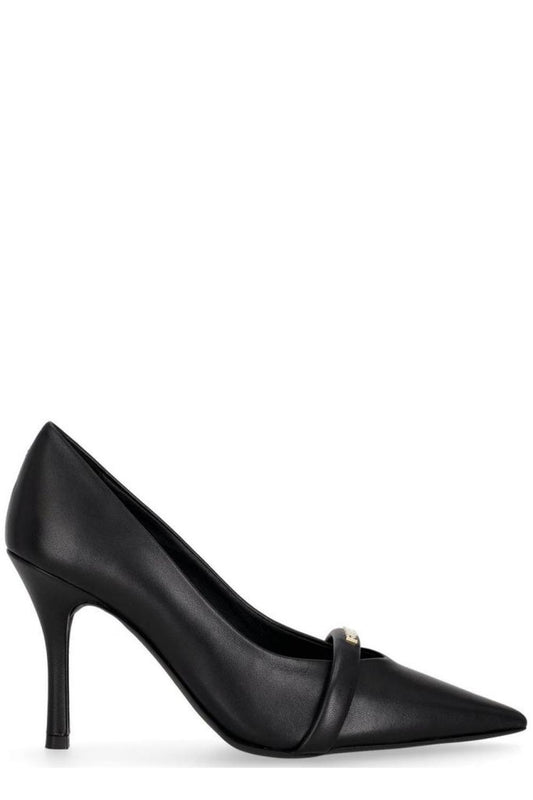 Furla Logo Lettering Pointed Toe Pumps