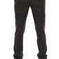 Dolce & Gabbana Elegant Gray Striped Wool Formal Trousers