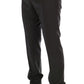 Dolce & Gabbana Elegant Gray Striped Wool Formal Trousers