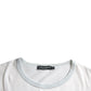 Dolce & Gabbana White Cotton Round Neck Short Sleeve T-shirt