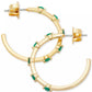 Gold-Tone Hint of Shimmer Small Hoop Earrings, 1"