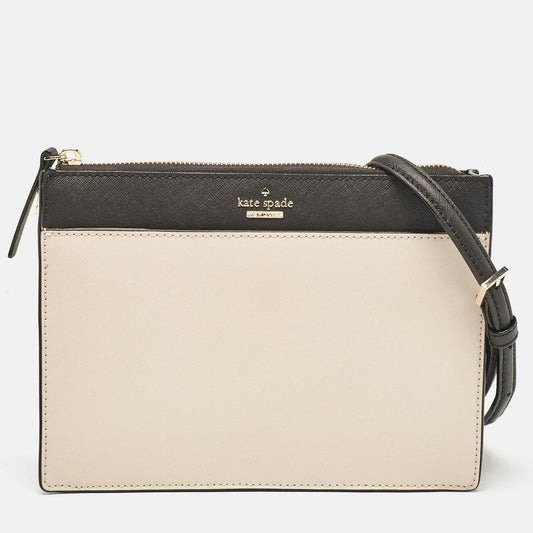 Beige/black Leather Cameron Street Clarise Crossbody Bag