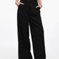 Stretch Wool KARUB Palazzo Pants with Satin Detail