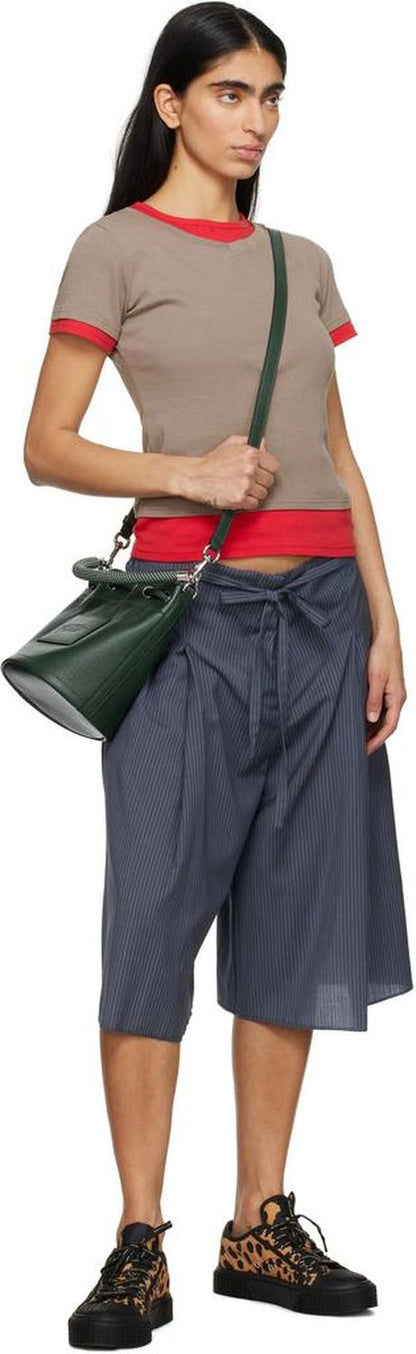 Green 'The Leather Bucket' Bag