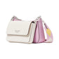 Double Up Colorblocked Saffiano Leather Crossbody