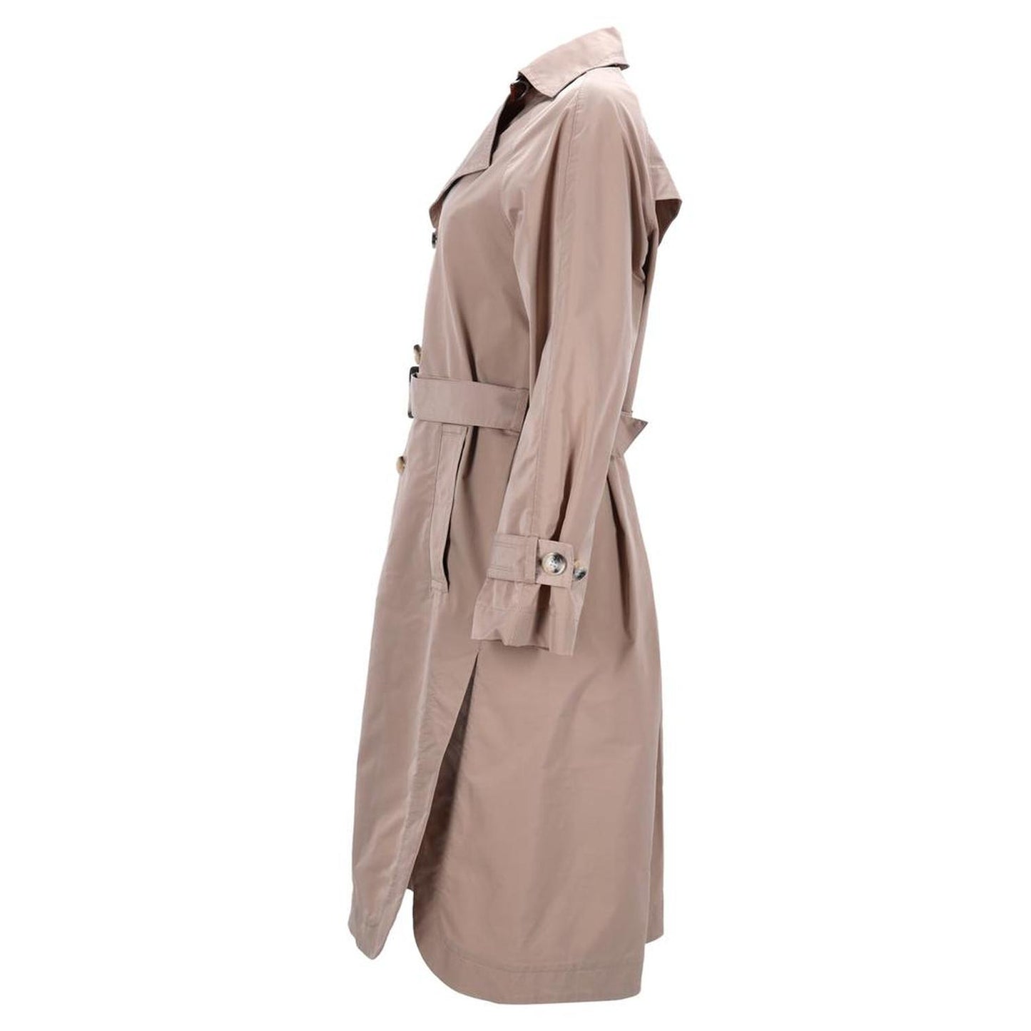 Max & Co Double-Breasted Trench Coat in Beige Polyester