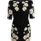 Dolce & Gabbana Black Floral Lace Chamomile Embroidered Dress