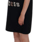 Dolce & Gabbana Black Wool Crystal Princess Dress